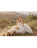 Strapless Sweetheart Neck Ivory Lace Tulle Sparkly Wedding Dress